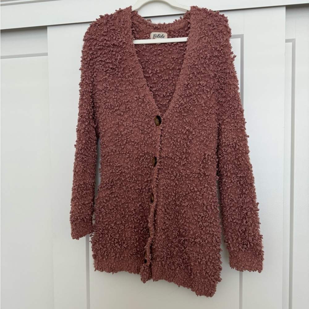 Blush chunky cardigan